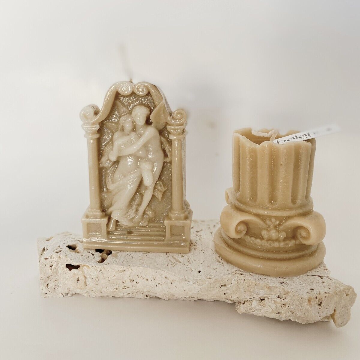 Hestia & Roma Sütunu Mum Seti | Atelier Koleksiyonu El Yapımı Sanatsal Dekor