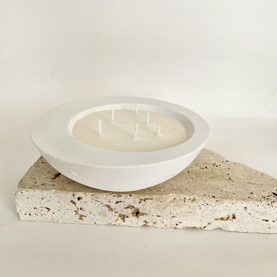 Eclipse Formlu Vanilya Kokulu Beton Mum | El Yapımı Soya Wax
