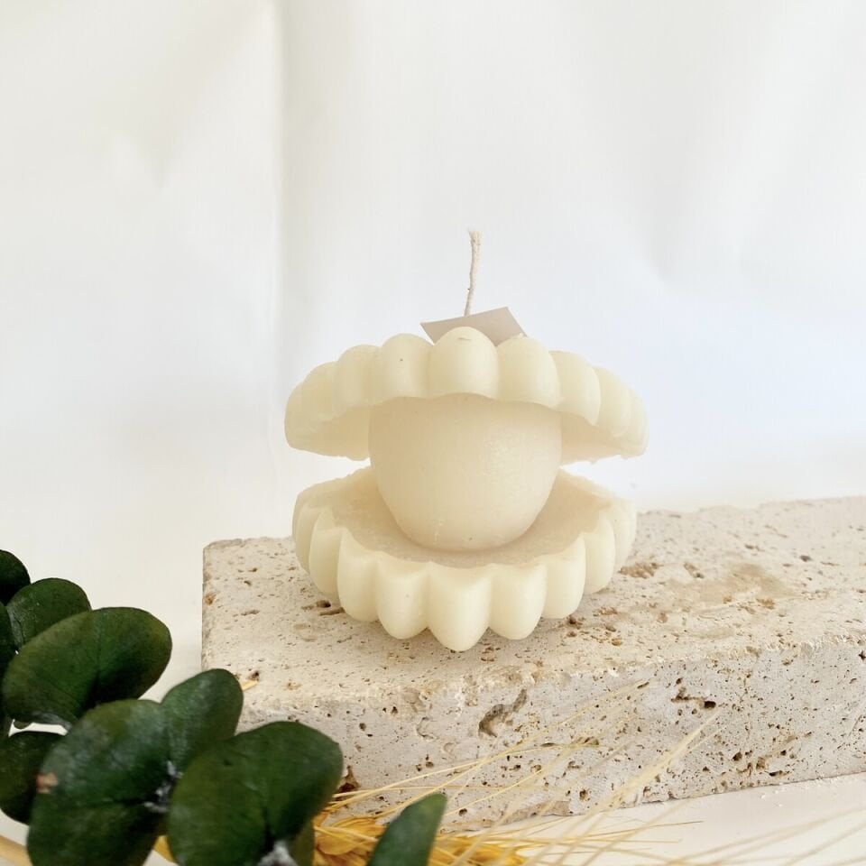 Deniz İncisi Mum | El Yapımı Doğal Soya Wax Dekoratif Mum
