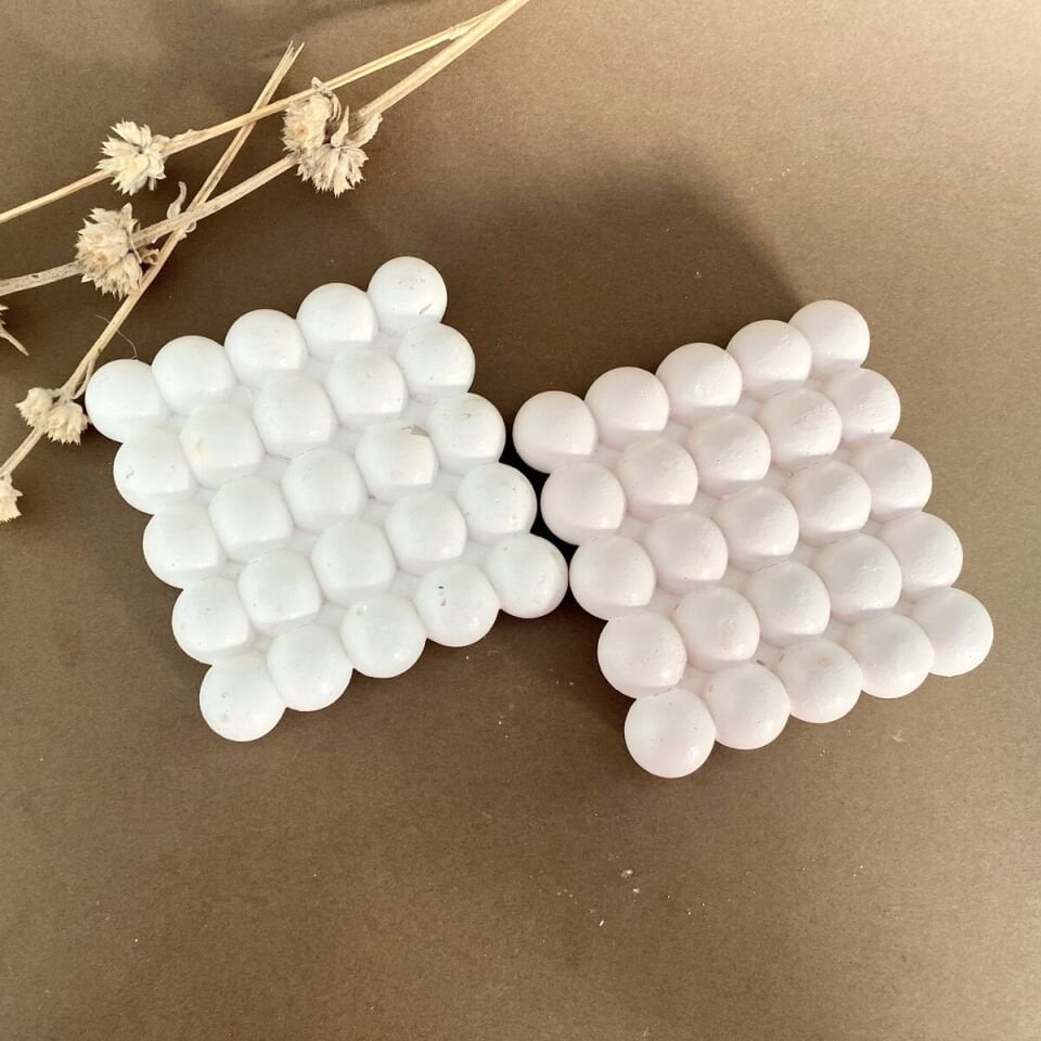 Bubble 2’li Bardak Altlığı Seti | El Yapımı Dekoratif Altlık Takımı